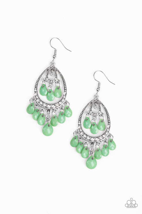 Gorgeously Genie - Green ♥ Earrings - Gtdazzlequeen