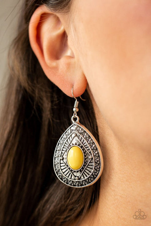 Tropical Topography - Yellow ♥ Earrings - Gtdazzlequeen