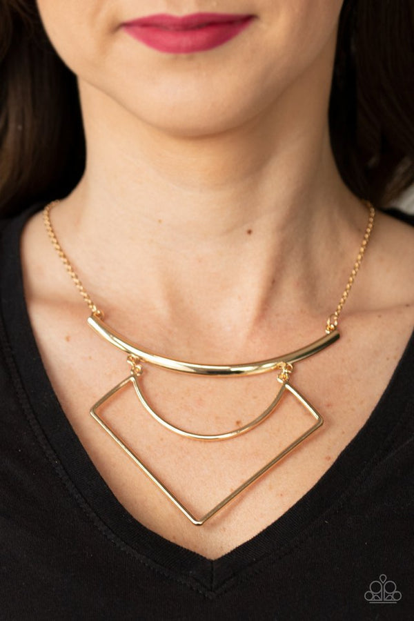 Paparazzi Necklace ~ Egyptian Edge - Gold - Gtdazzlequeen