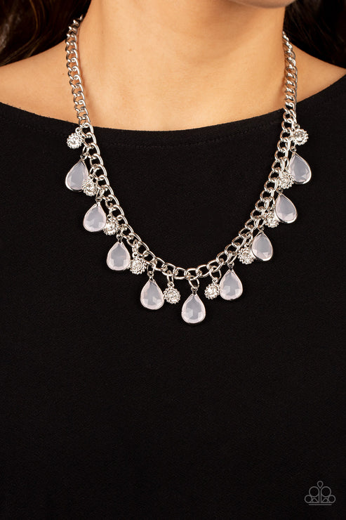 Frosted and Framed - White ♥ Necklace - Gtdazzlequeen