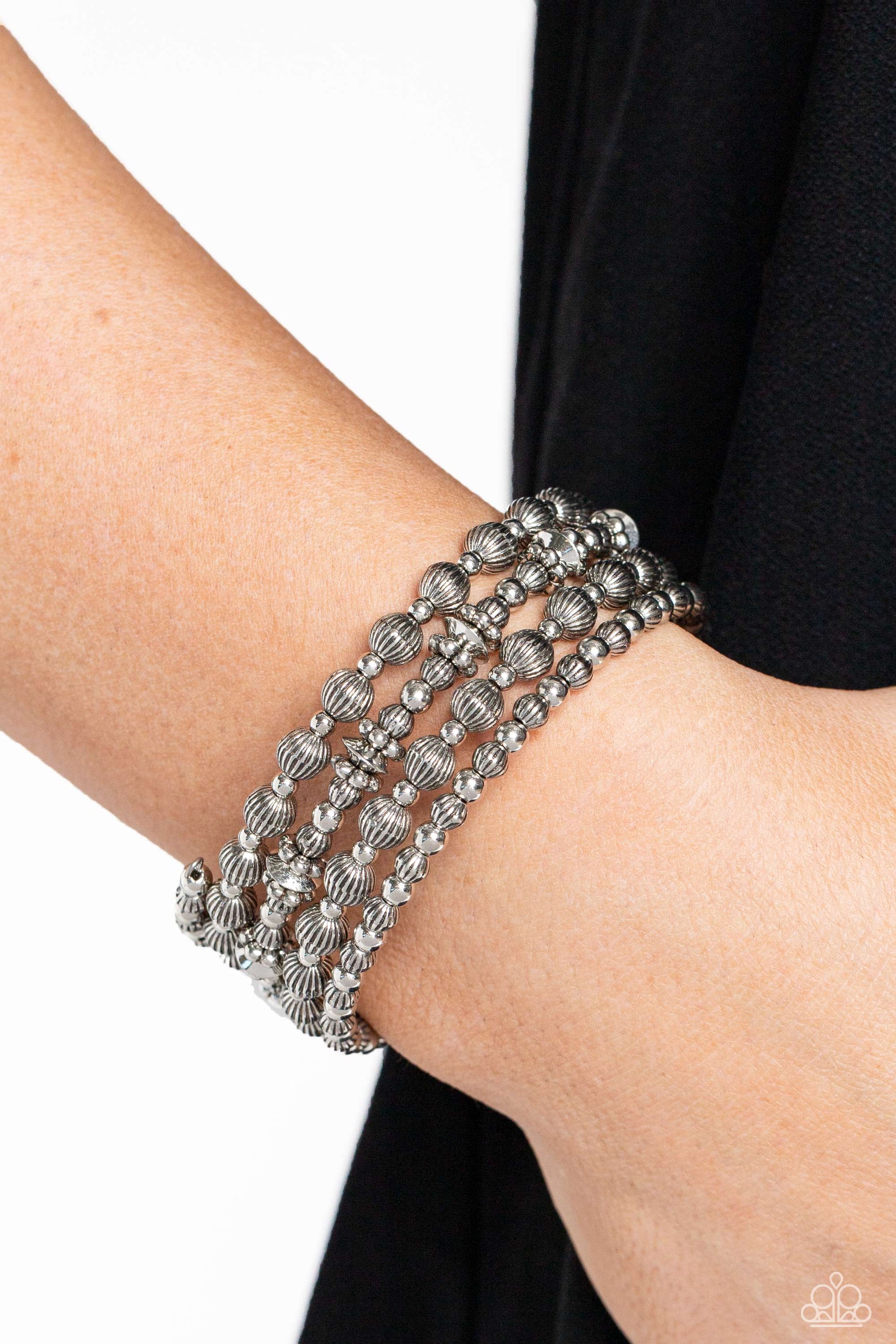 Striped Stack - Silver - Gtdazzlequeen