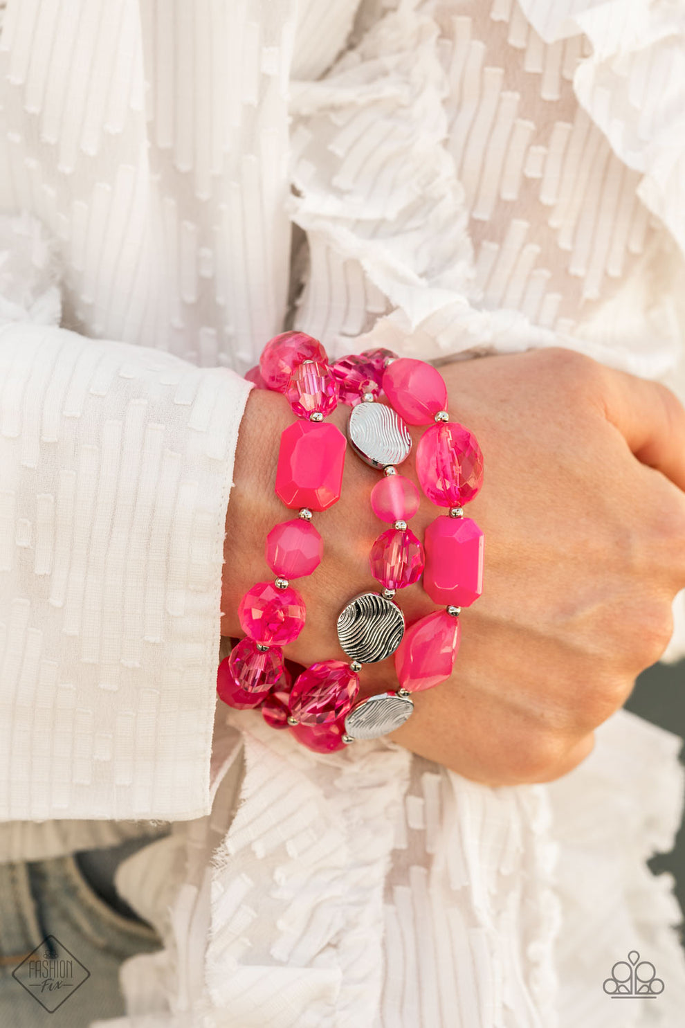 Glimpses of Malibu - Trend Blend Pink Jewelry Set - Paparazzi Accessories - Gtdazzlequeen