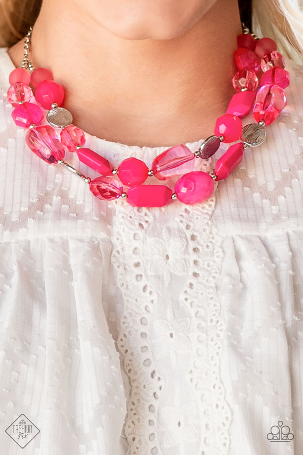 Glimpses of Malibu - Trend Blend Pink Jewelry Set - Paparazzi Accessories - Gtdazzlequeen