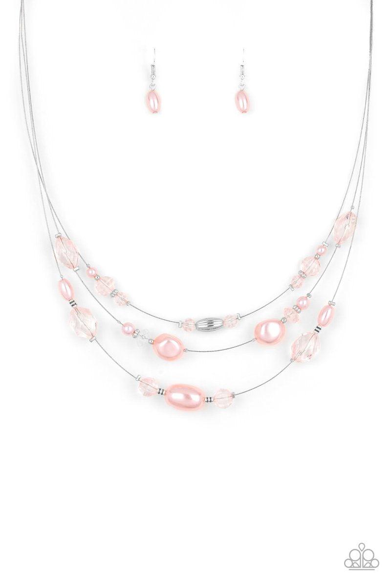 Pacific Pageantry Pink Necklace - Paparazzi Accessories - Gtdazzlequeen